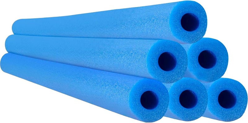 Chochkees Blue Pool Noodles Swimming Hollow Core Foam Tube, Floating Thick Noodles for Floating, Pool Accessories, 52" - Image 1